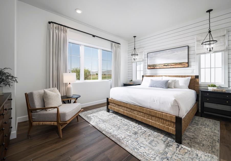 Serene primary bedroom with spa-like bath