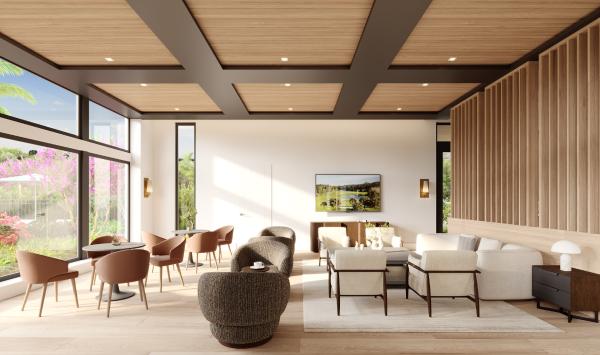 Intimate clubhouse lounge