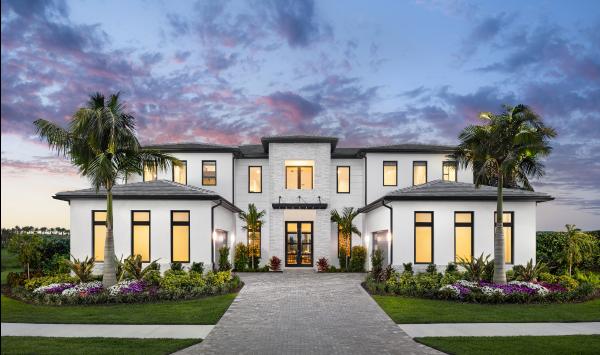 Striking two-story exterior designs with sophisticated architectural details