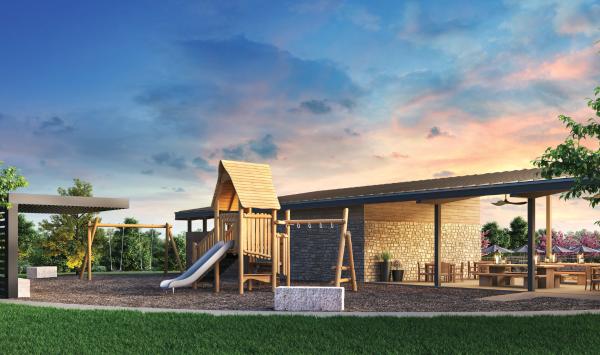 Playground and open-air pavilion