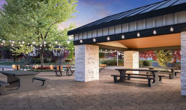 Open spaces with bbq grills