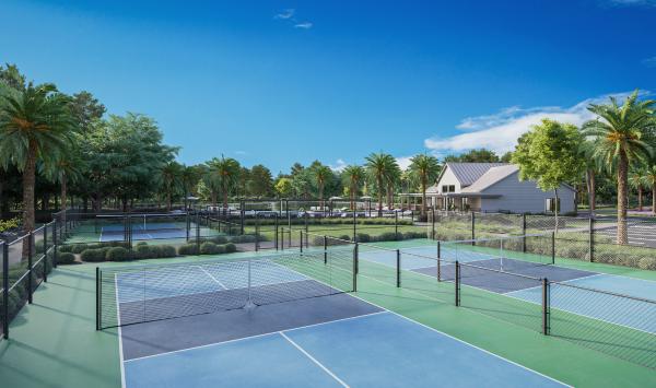 Residents can enjoy pickleball courts