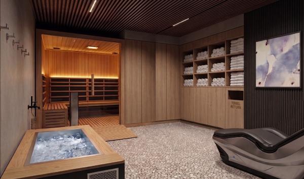 Relax, recharge, and restore in our wellness area featuring a rejuvenating sauna, invigorating cold plunge, and soothing massage chair—all designed to elevate your everyday