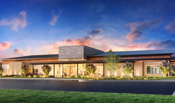 Front exterior of upcoming new amenity center
