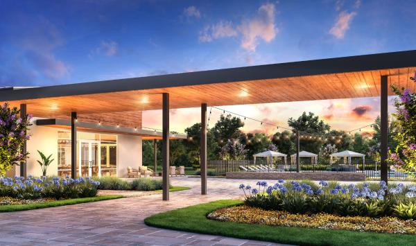 Plaza at upcoming new amenity center