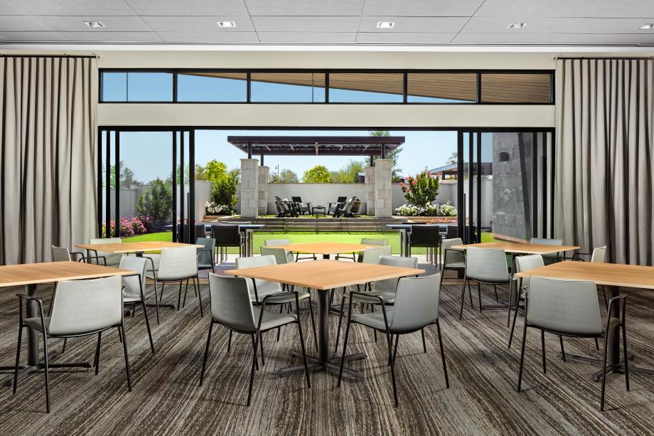 Versatile outdoor stage and event lawn