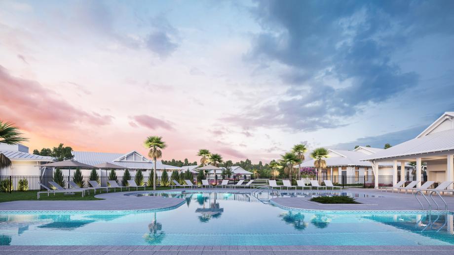 Resort-style pool with stunning views