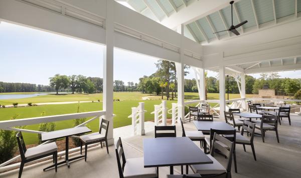 New clubhouse also offers a peaceful outdoor terrace to relax and enjoy the views