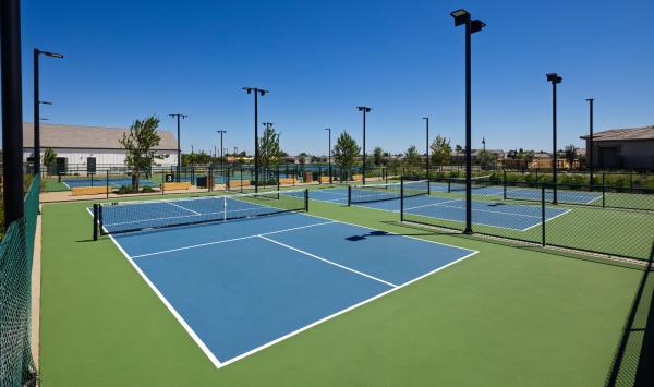 Six pickleball courts