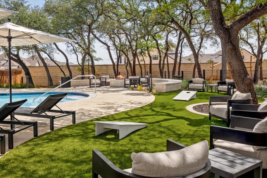 Poolside lounge areas