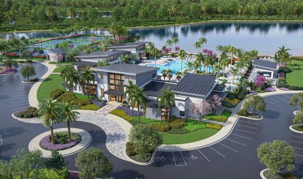 Future amenity center with clubhouse, event lawn, walking trails, and so much more