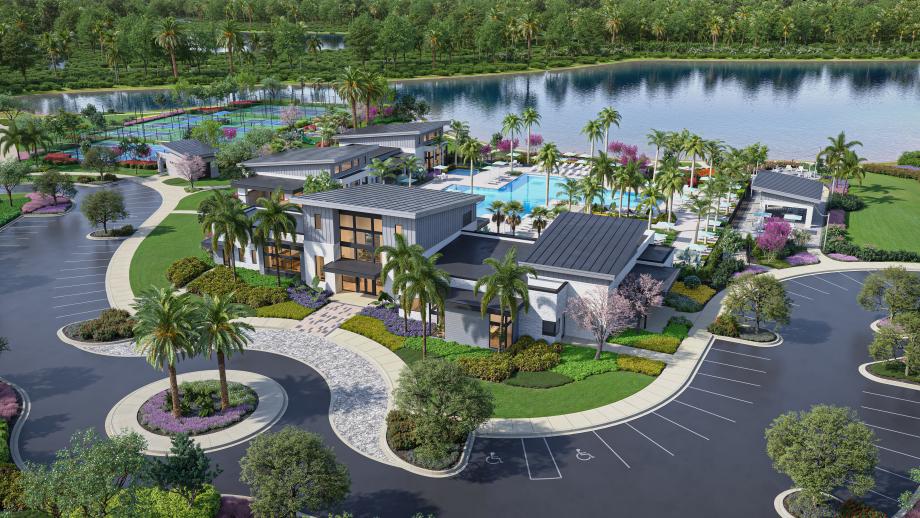 Future amenity center with clubhouse, event lawn, walking trails, and so much more