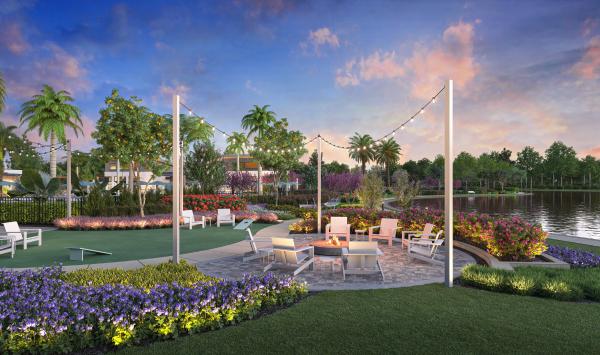 Gather around the fire pit with family and neighbors