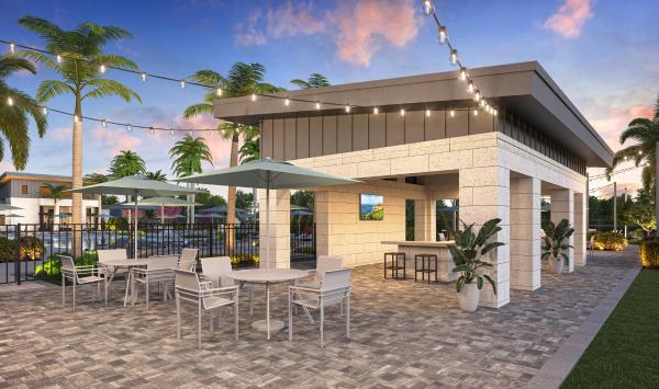 Future pavilion with grill to enjoy the outdoors with neighbors and family