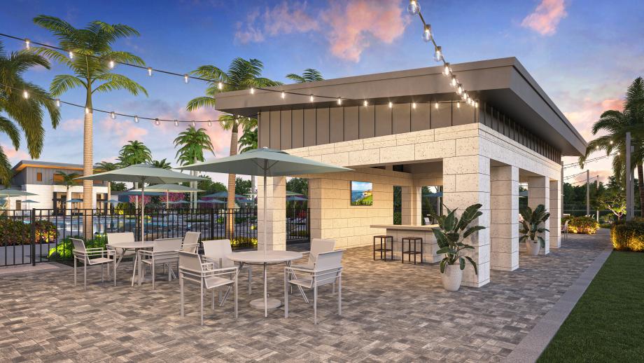 Future pavilion with grill to enjoy the outdoors with neighbors and family