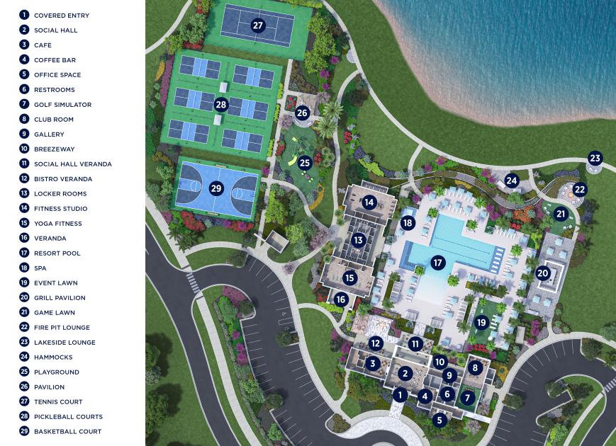 Private amenities include a fitness center, pickleball courts, resort-style pool, and so much more