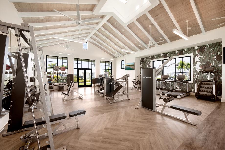 Future state-of-the-art fitness center with group fitness room