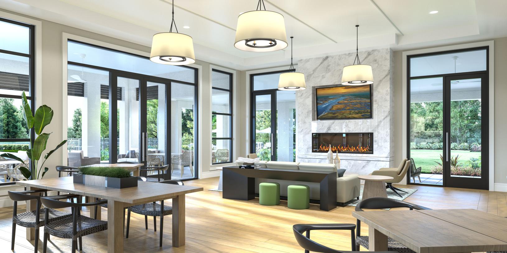 Residents will enjoy the future Social Hall located in The Meridian Clubhouse
