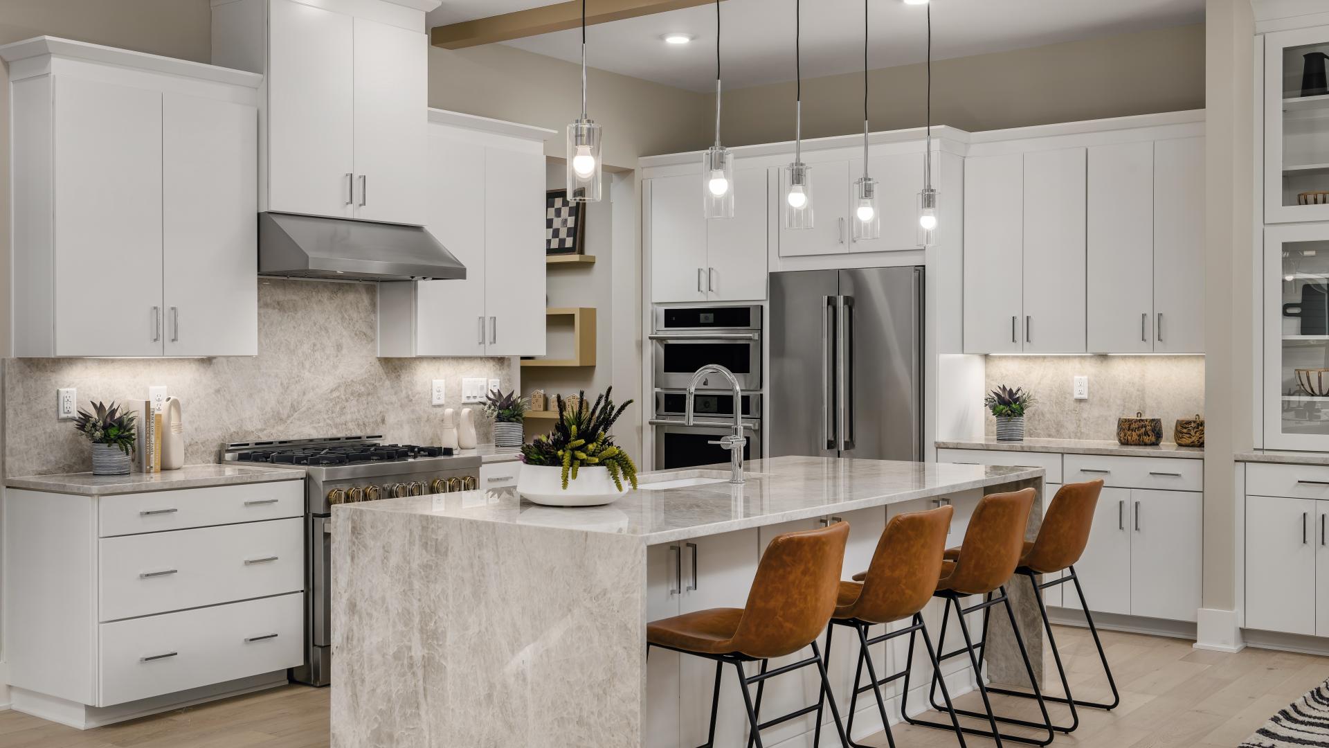 Stunning kitchen with ample cabinets and countertop space