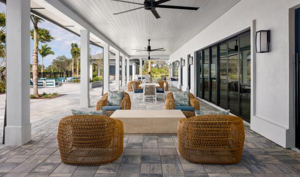 Outdoor event and grill space means more time with family and friends at The Cove Amenity Center