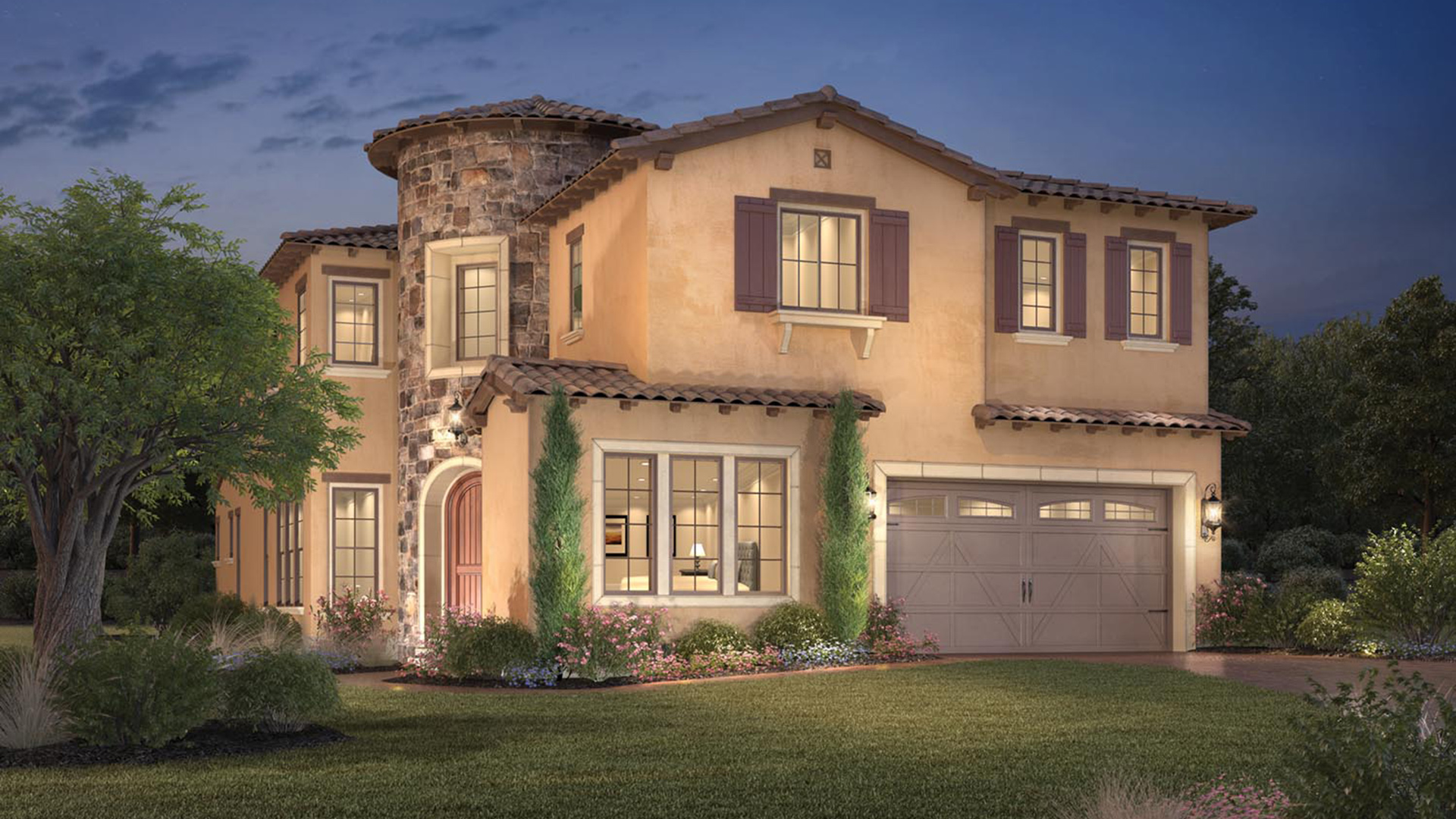 Bella Vista at Porter Ranch Bluffs Collection The Saratoga Home Design