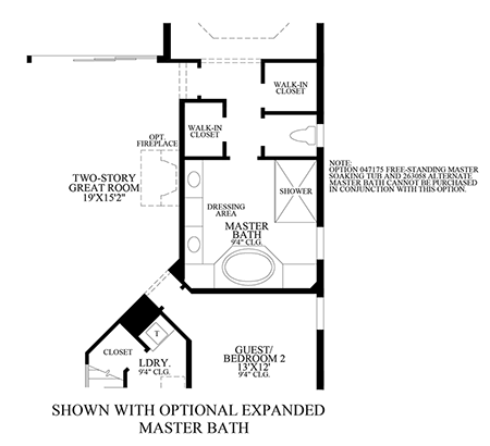 Optional Expanded Master Bath