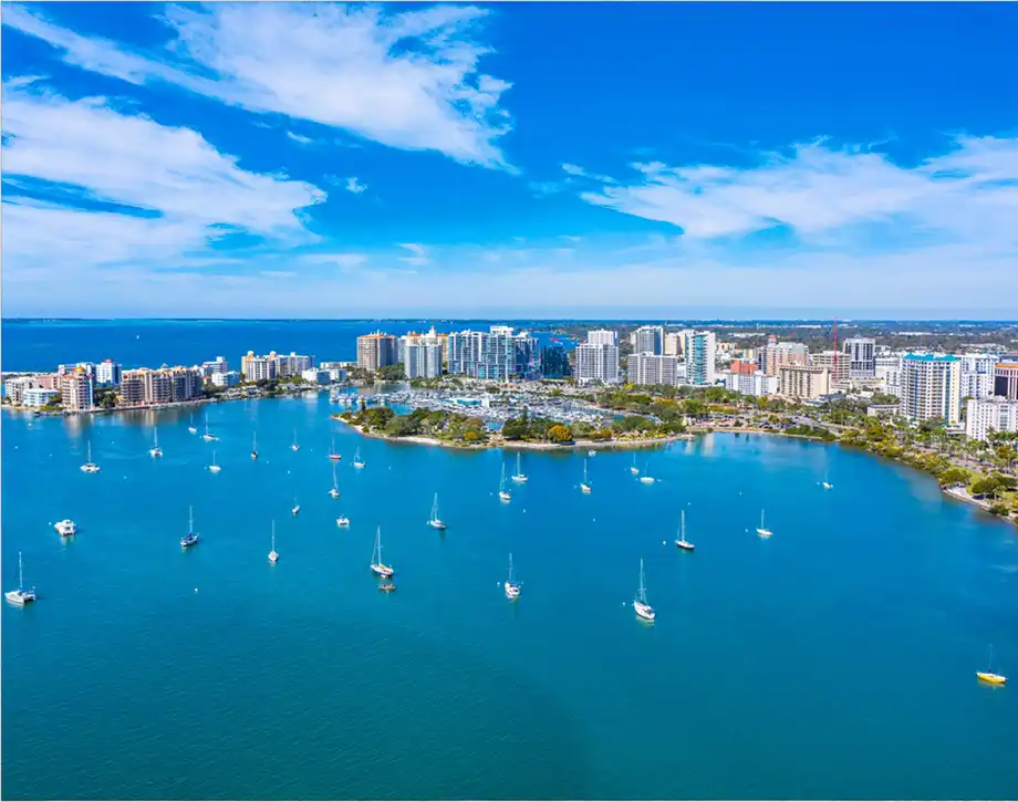 Ariel view of Punta Gorda