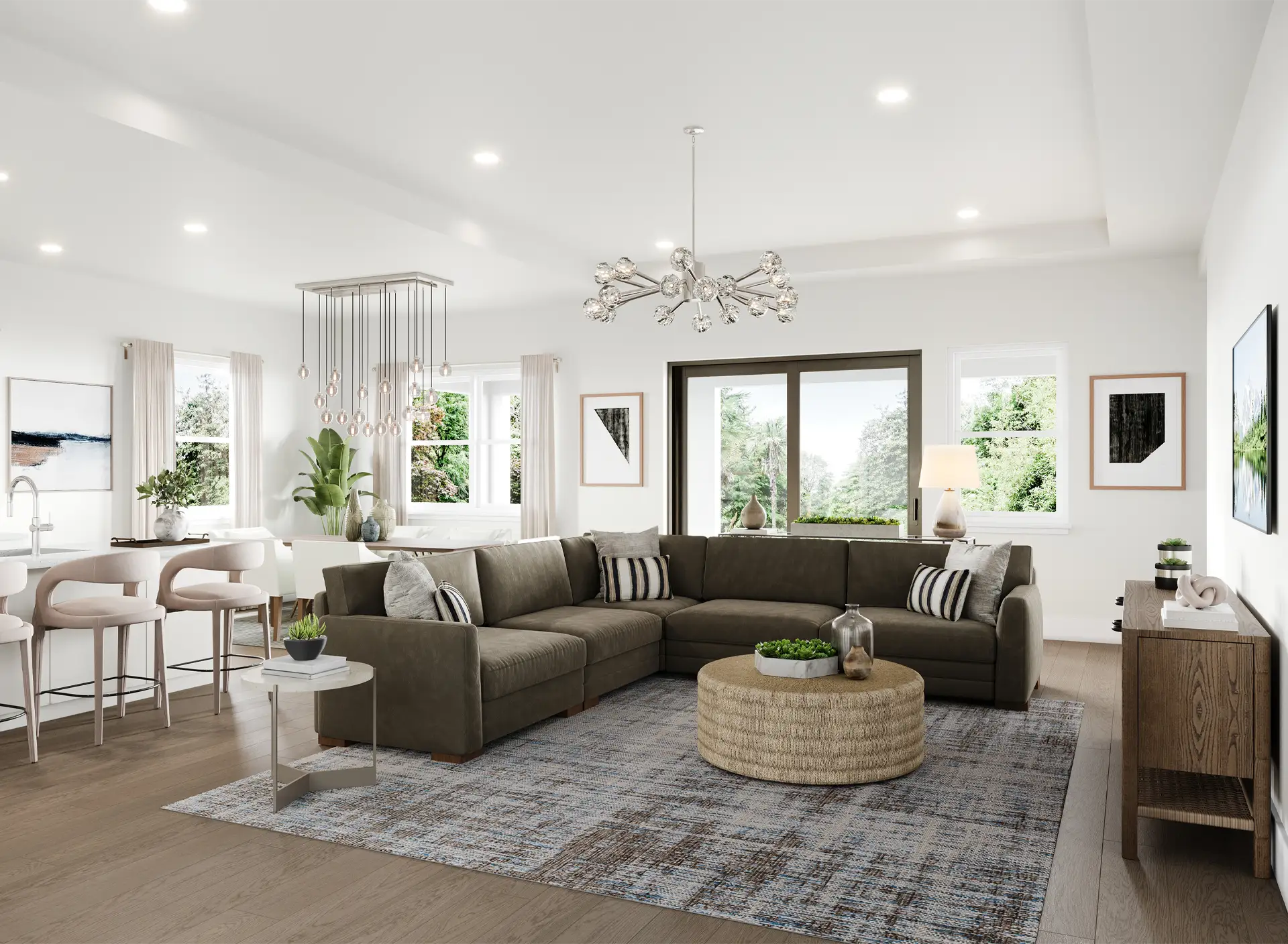 Cool Contemporary Great Room