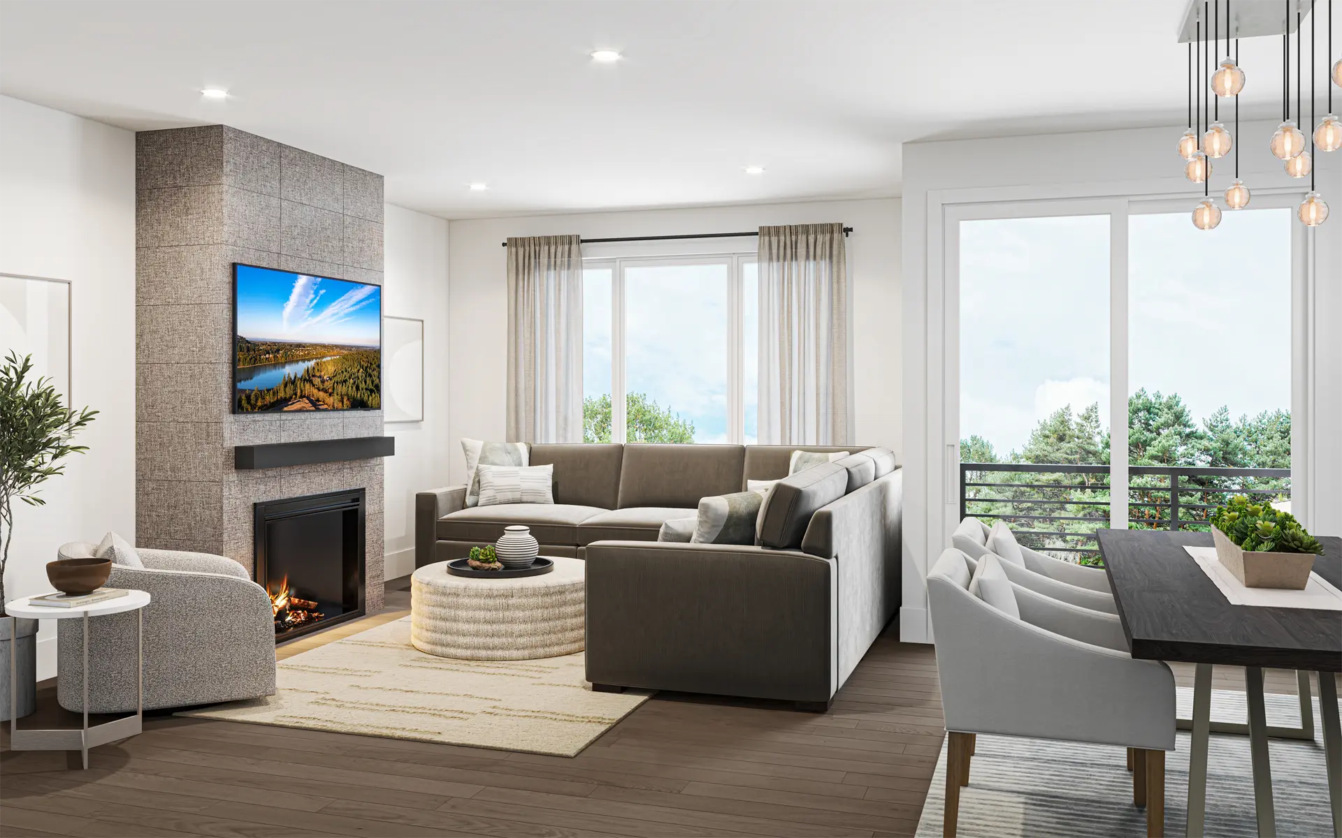 Cool Contemporary Great Room