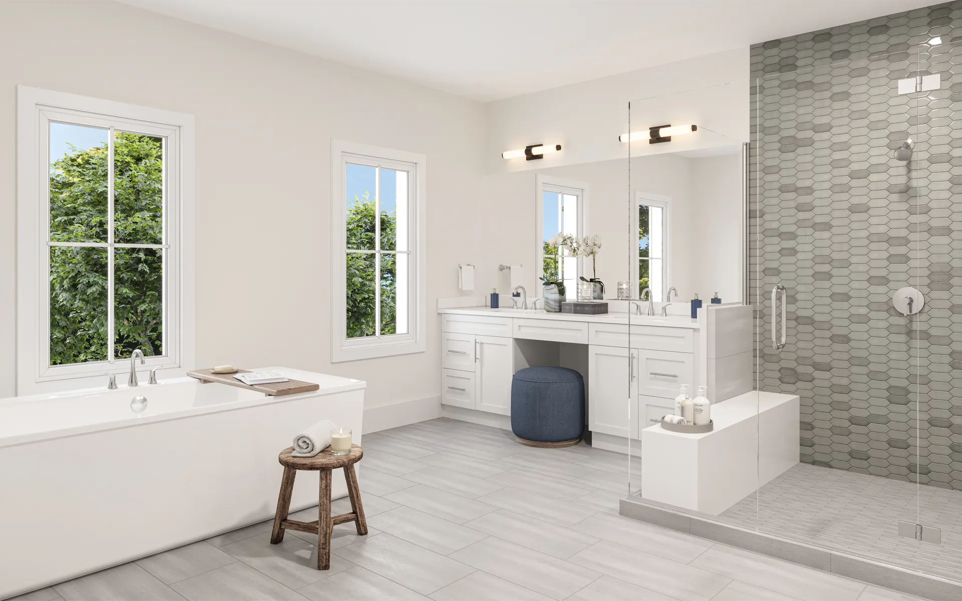 Cool Transitional Bathroom