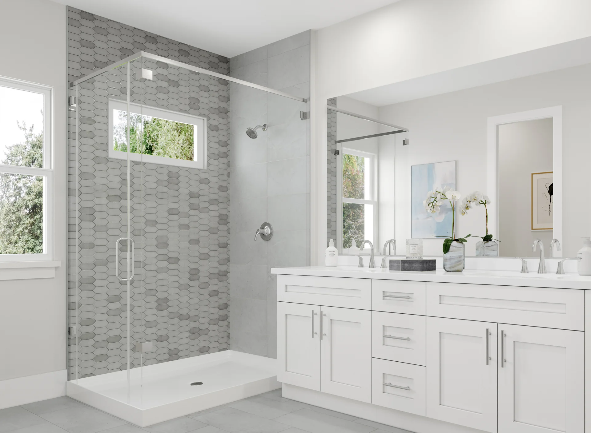 Cool Transitional Bathroom