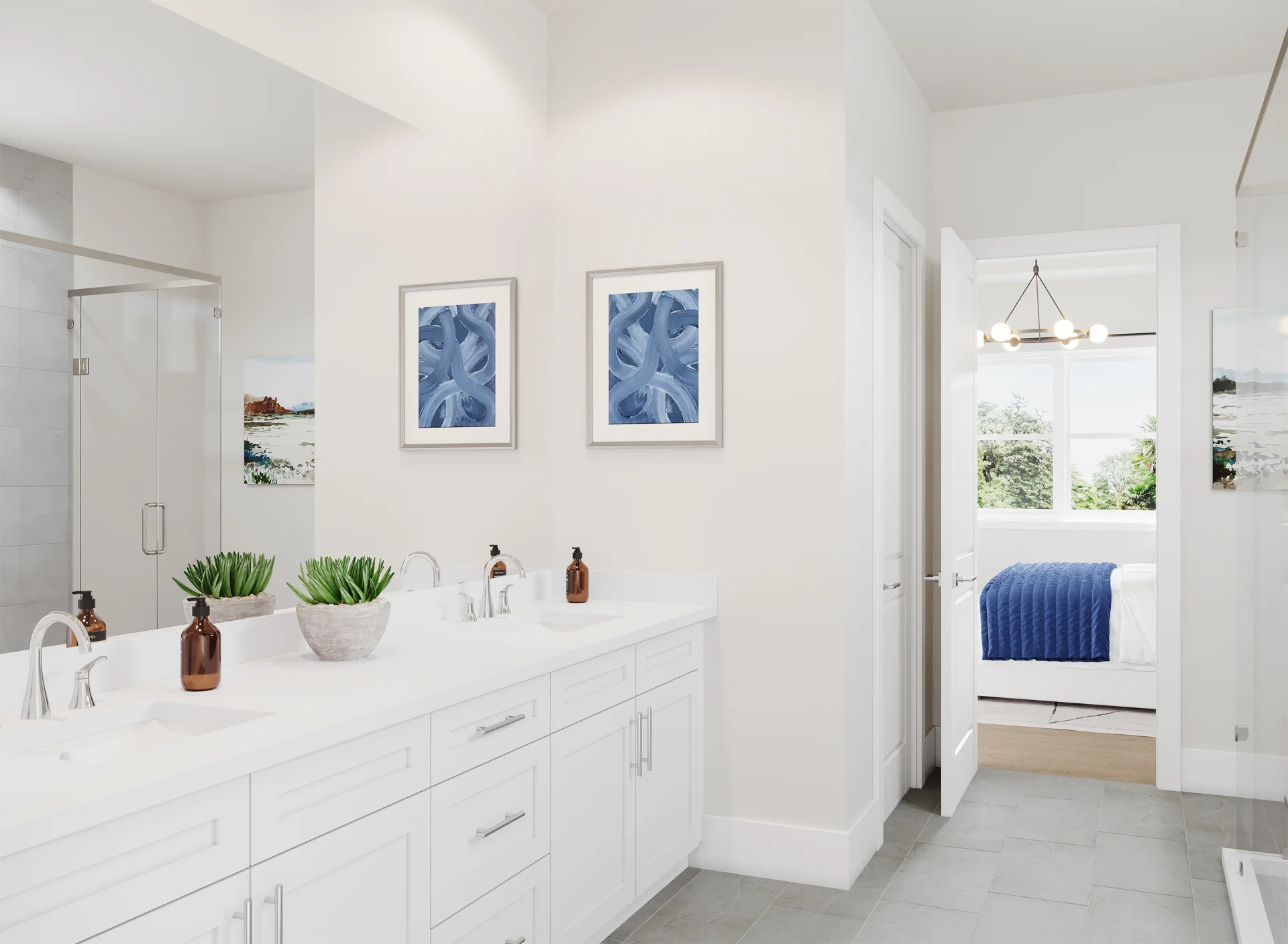 Cool Transitional Bathroom