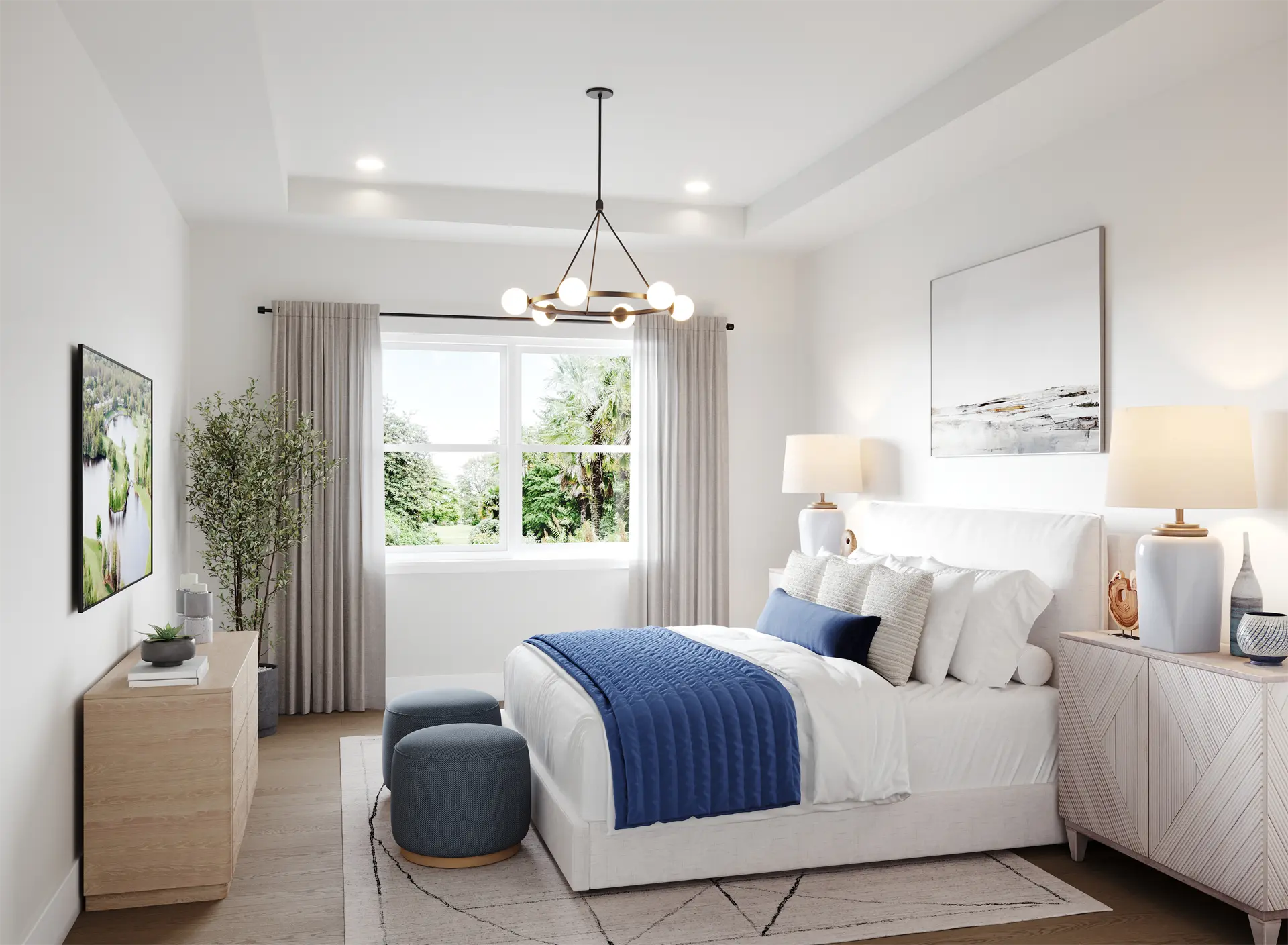 Cool Transitional Bedroom
