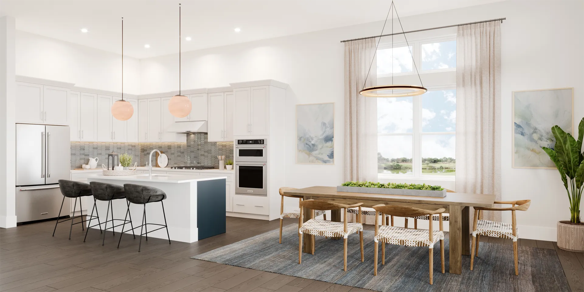 Cool Transitional Dining Room