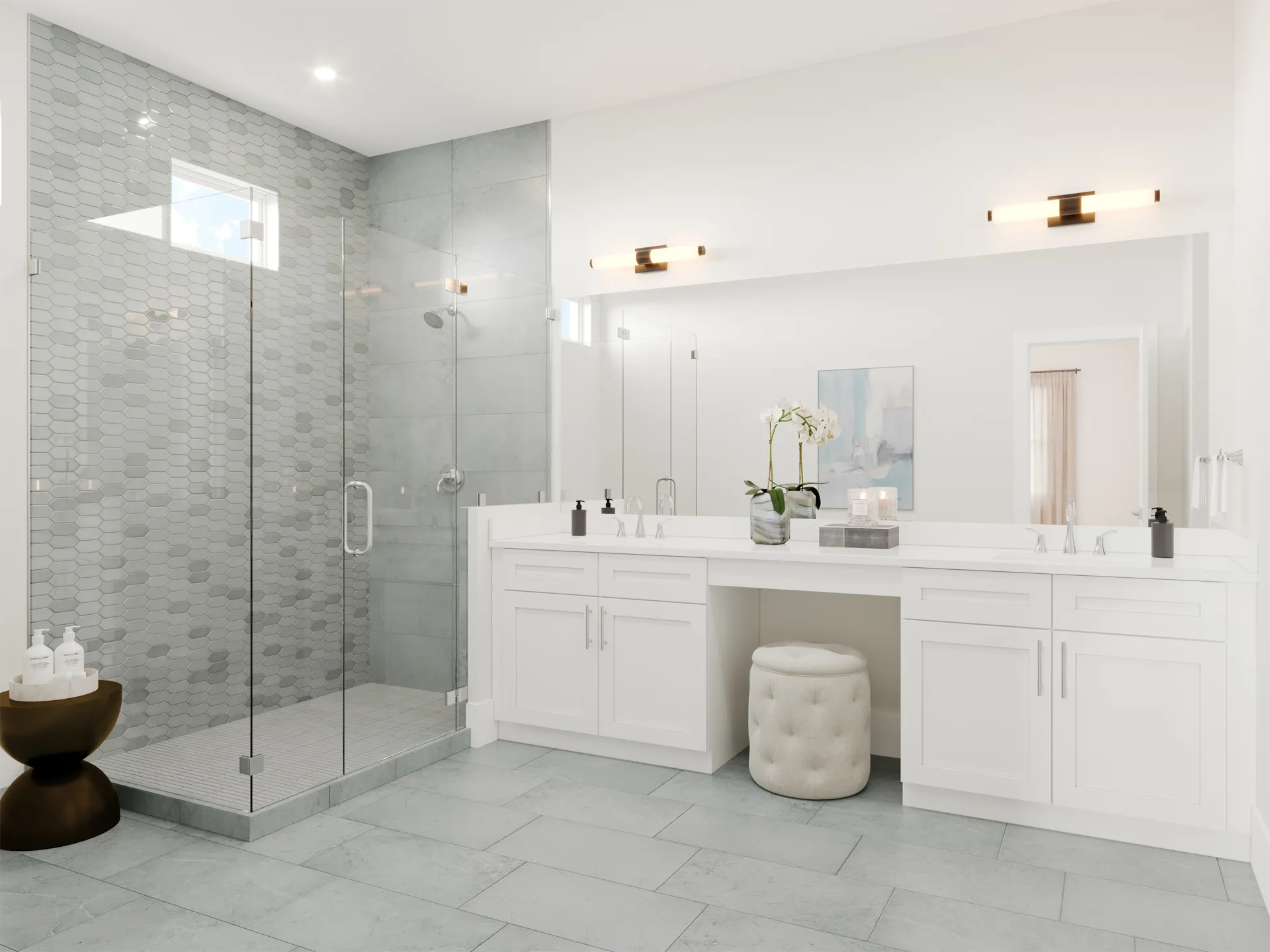 Cool Transitional Bathroom