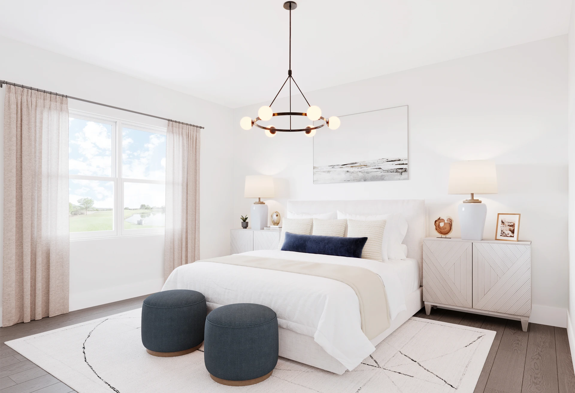 Cool Transitional Bedroom