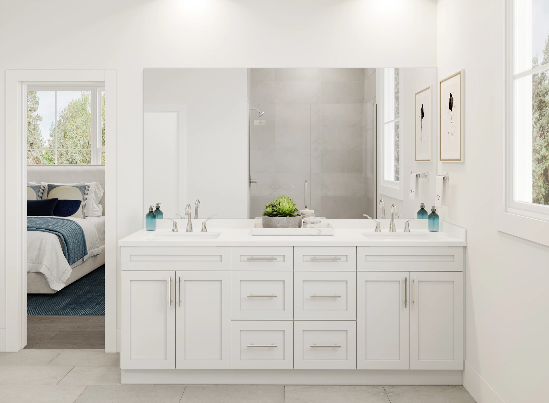 Cool Transitional Bathroom
