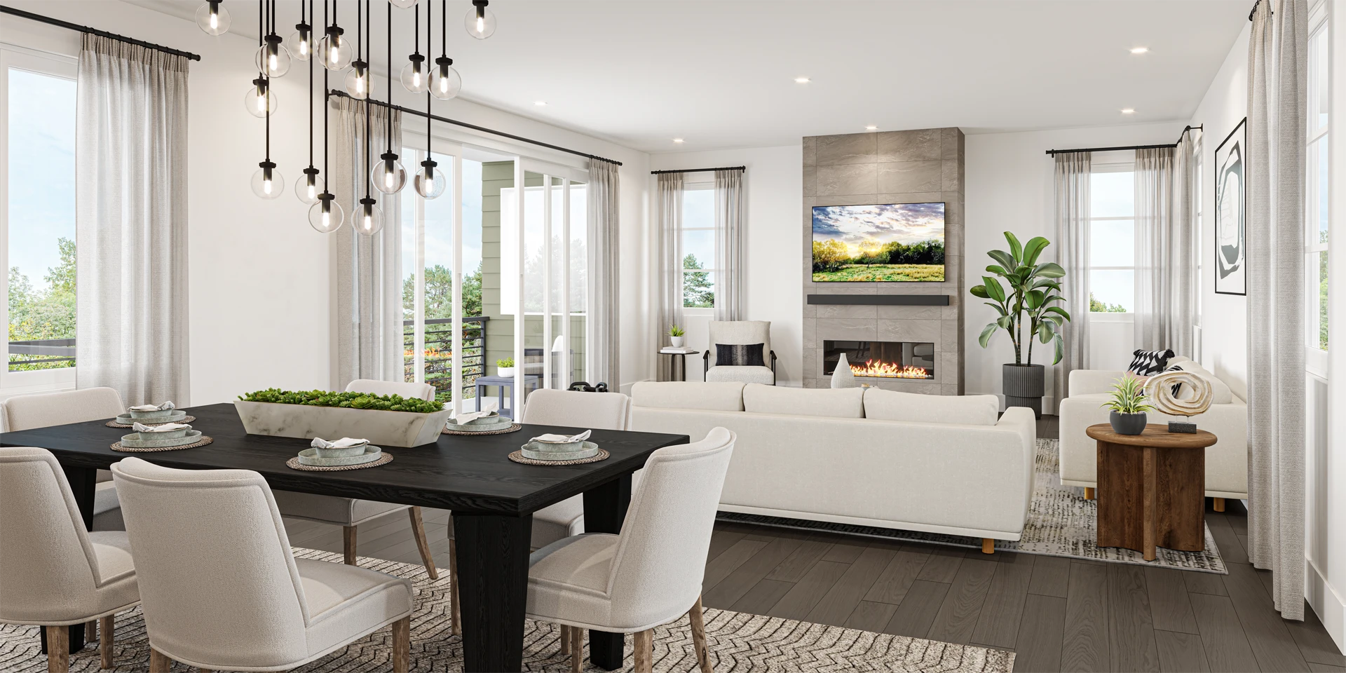 Cool Transitional Great Room