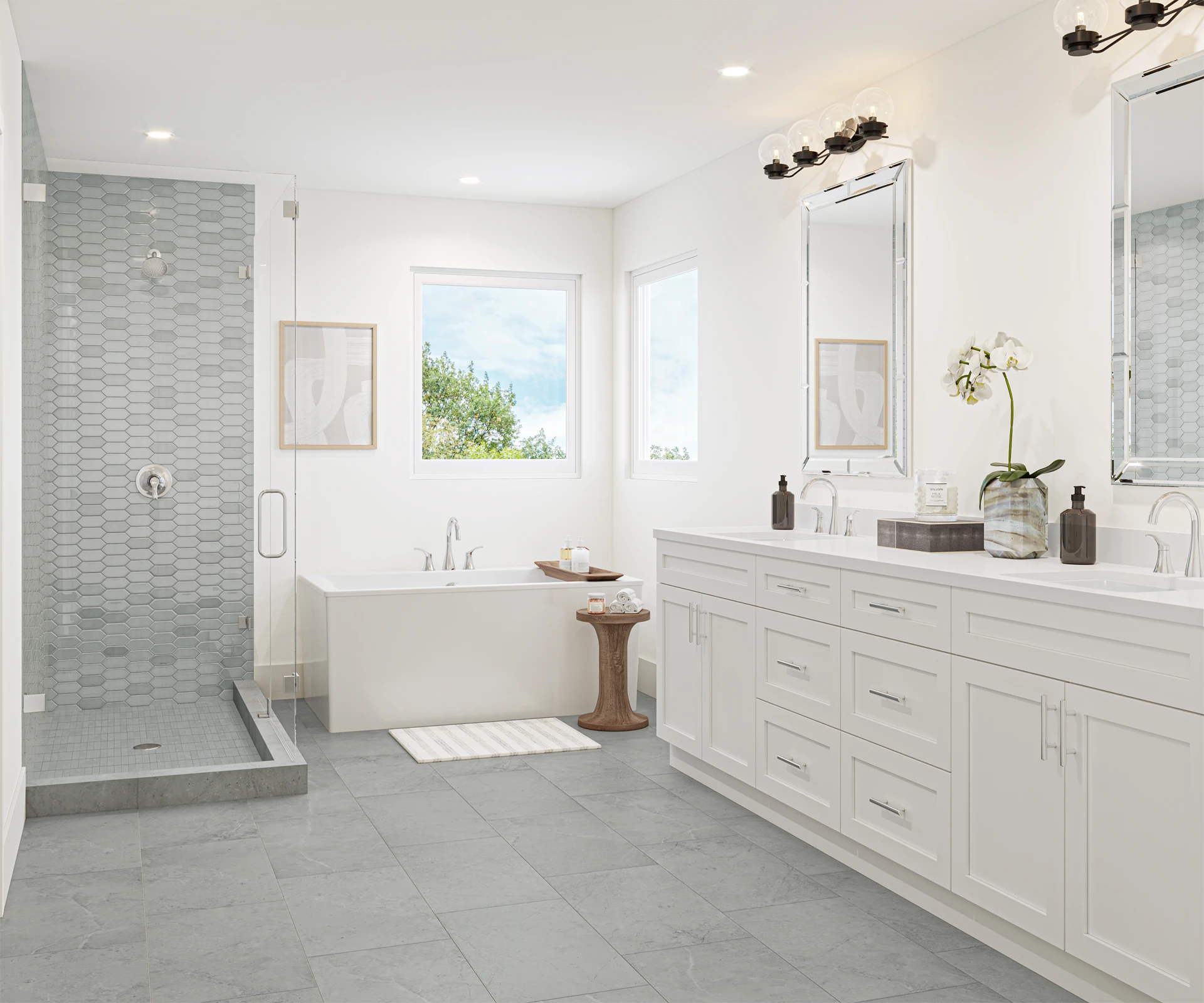 Cool Transitional Bathroom
