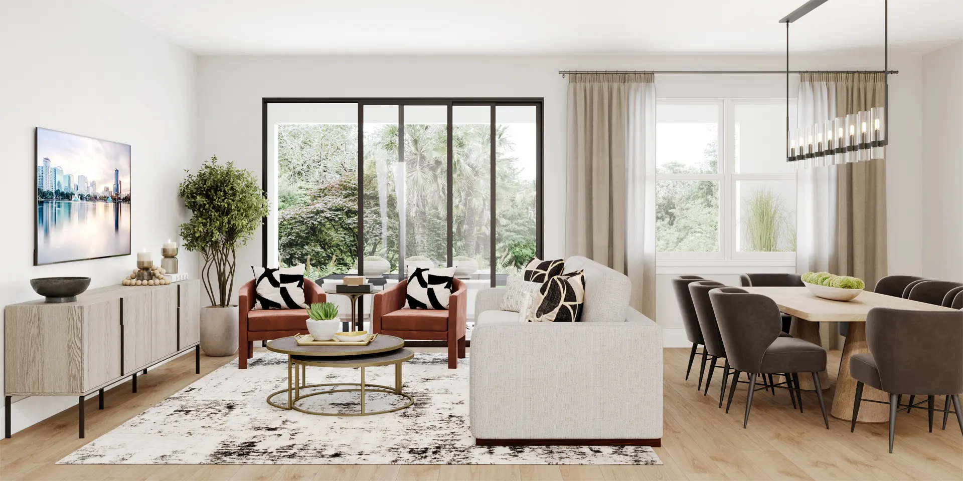 Modern Art Deco Great Room