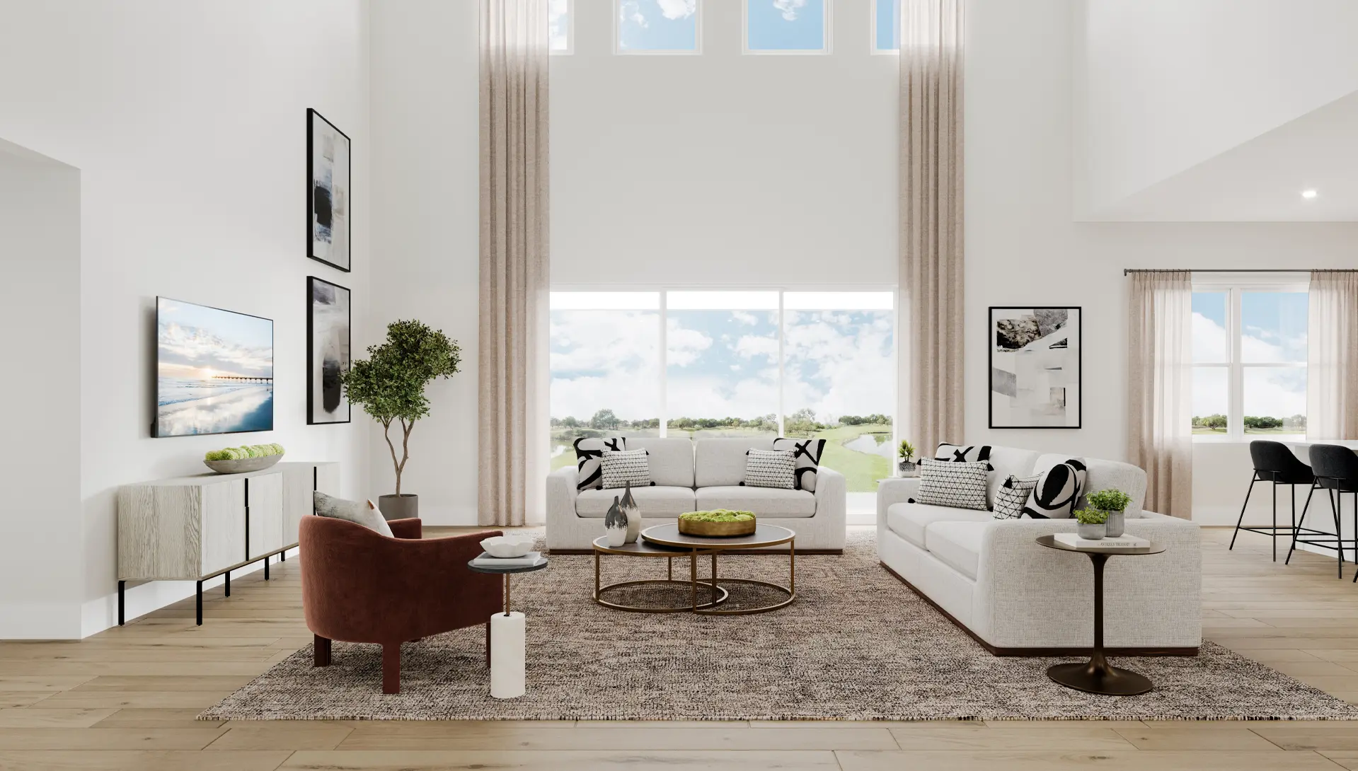 Modern Art Deco Great Room