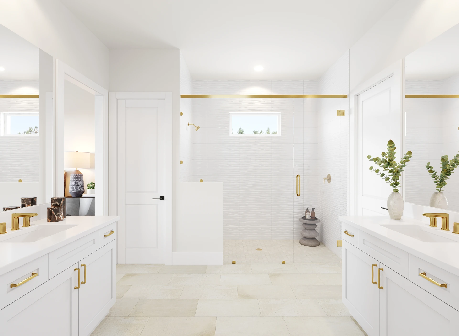 Warm Contemporary Bathroom