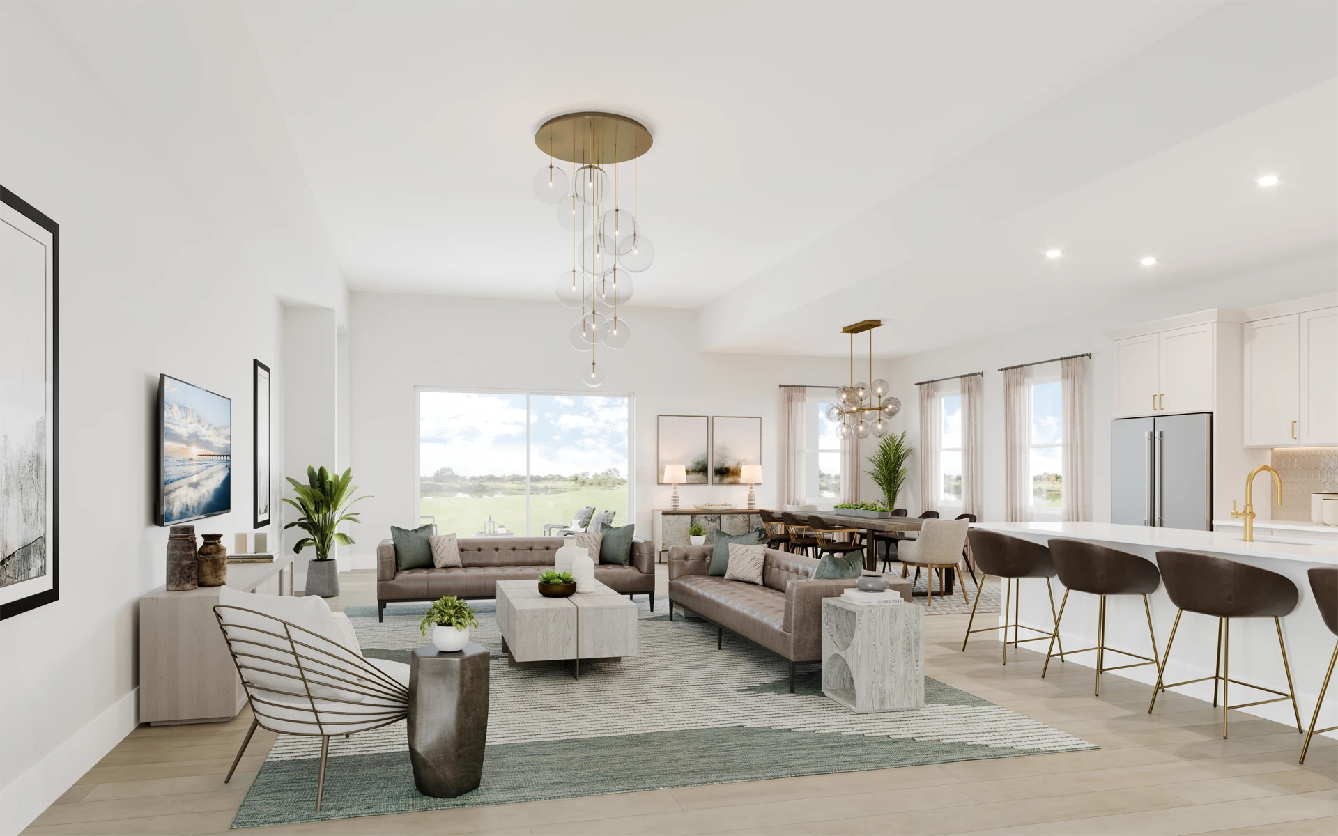 Warm Contemporary Great Room