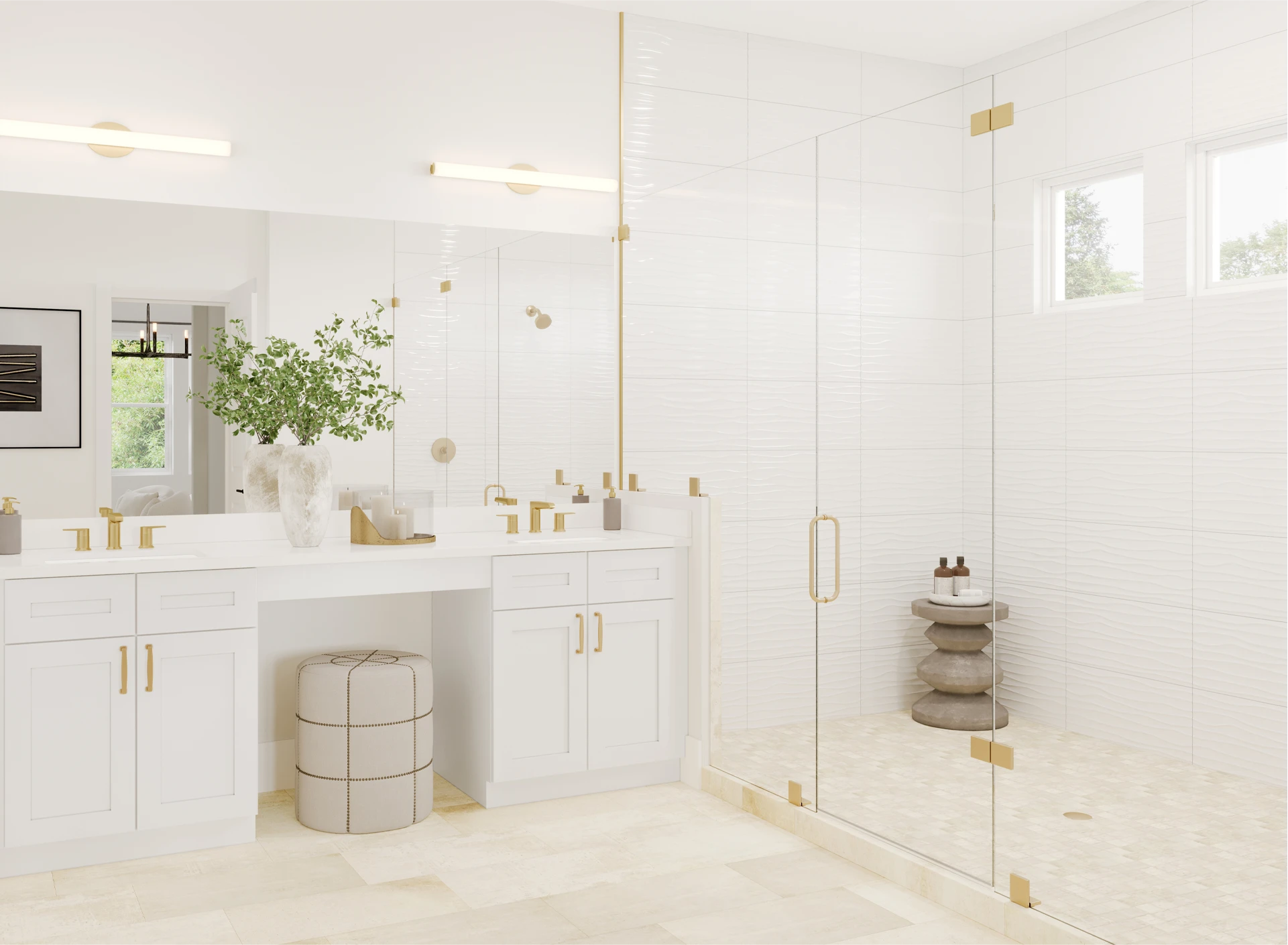 Warm Contemporary Bathroom