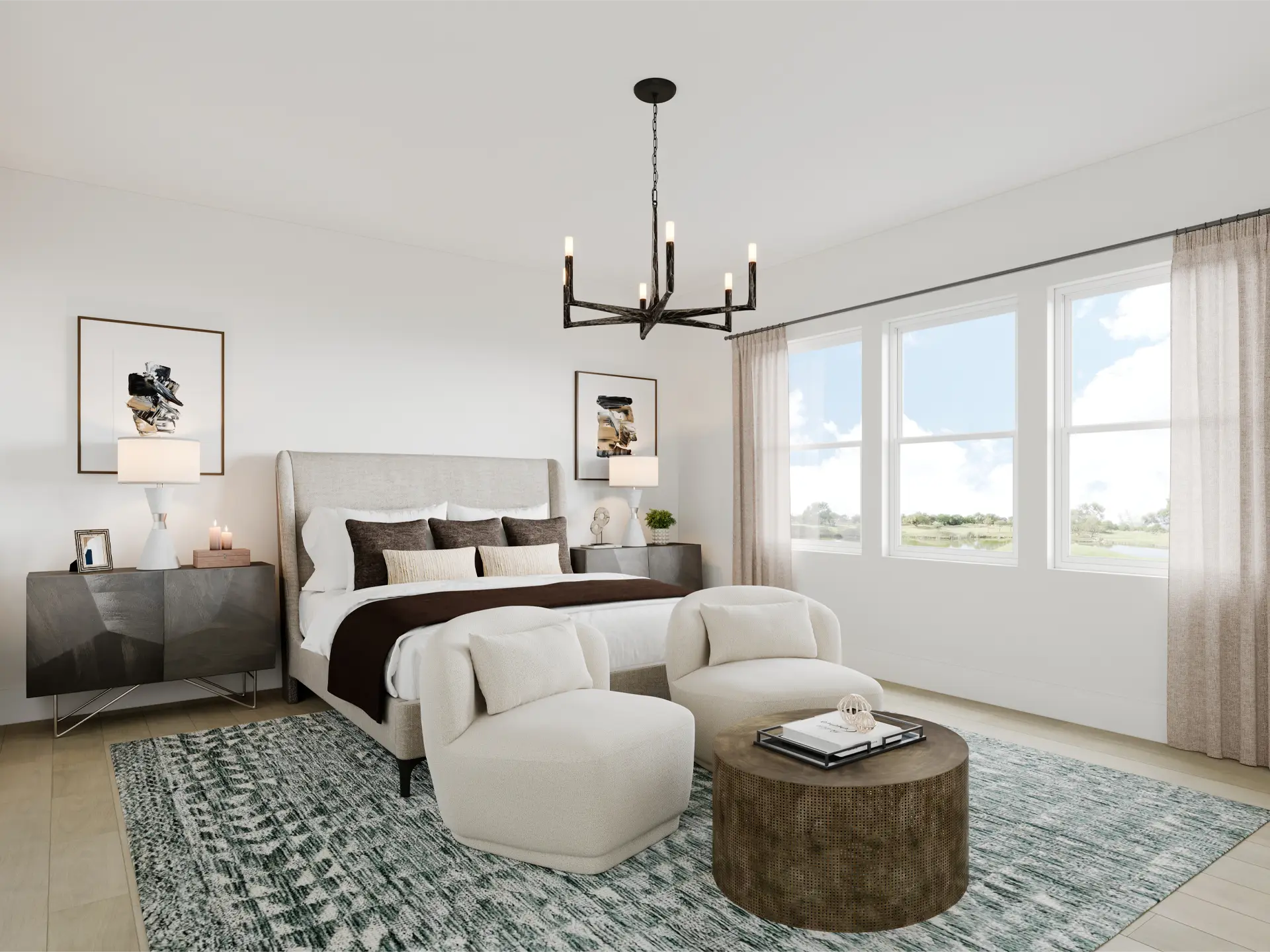 Warm Contemporary Bedroom
