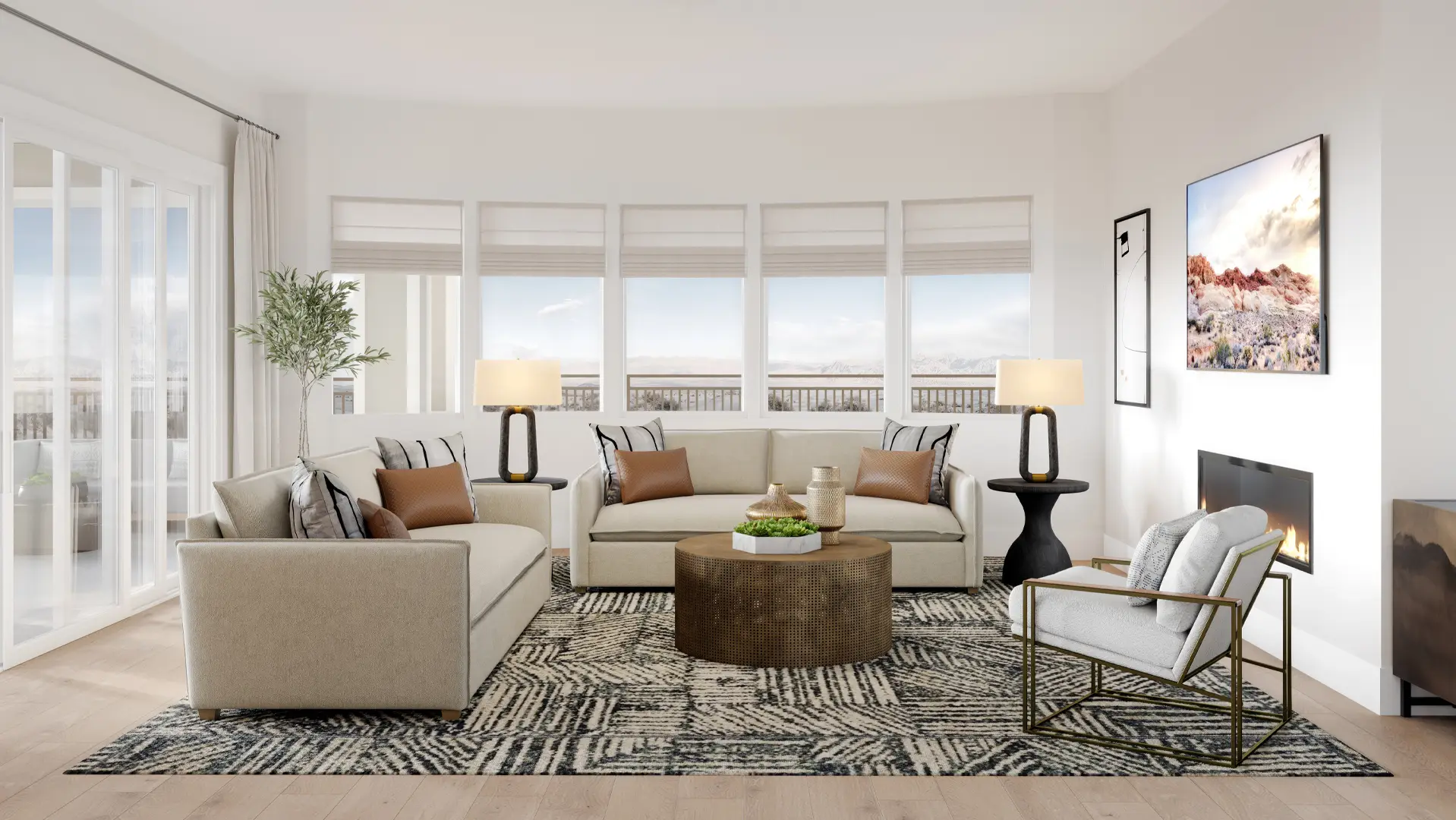 Warm Transitional Great Room