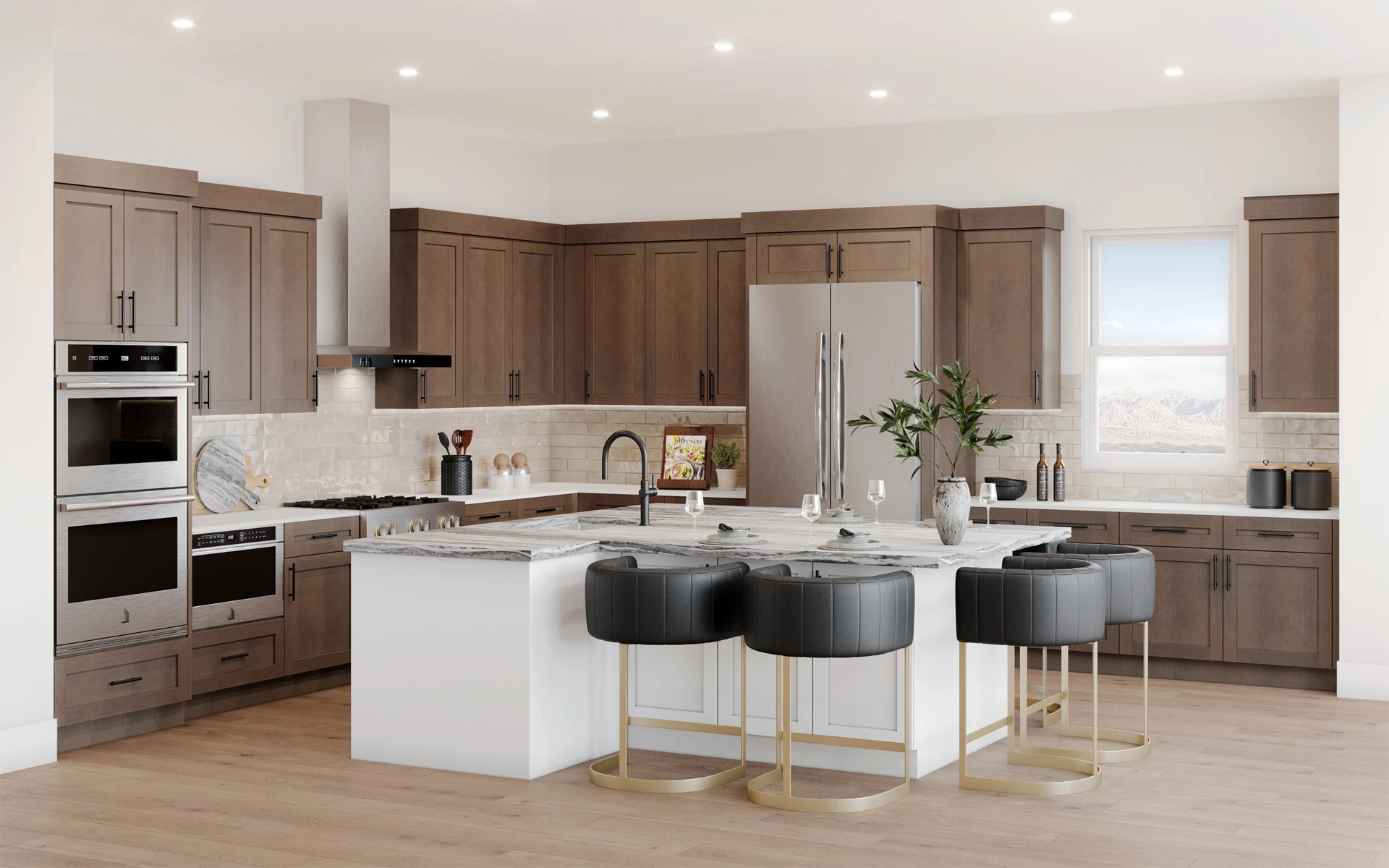 Warm Transitional Kitchen
