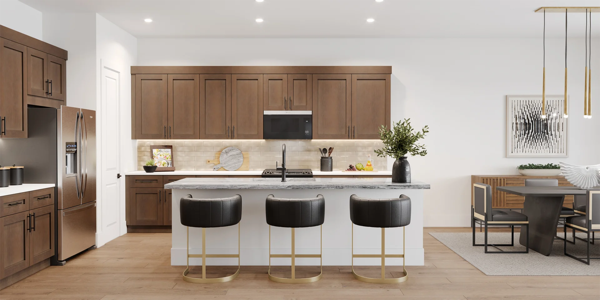 Warm Transitional Kitchen