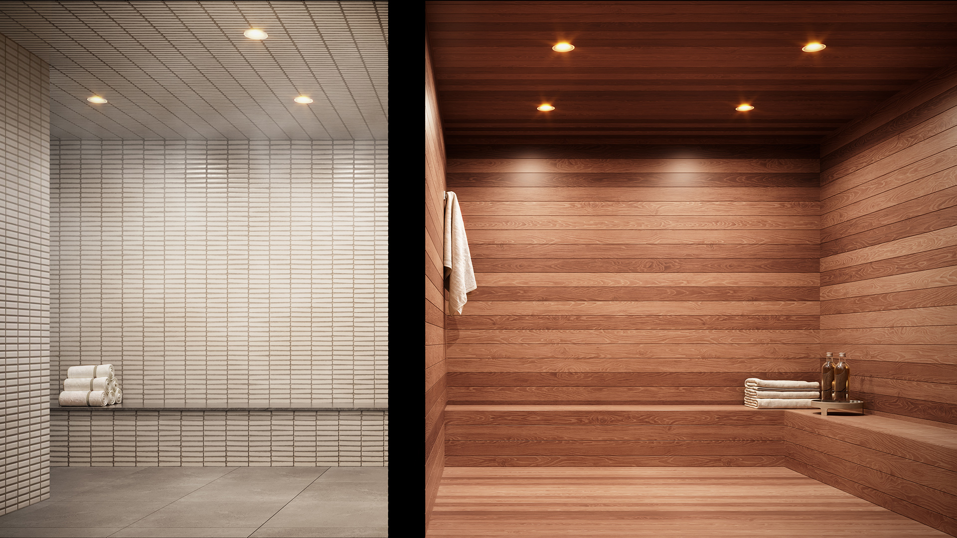 steam room and sauna